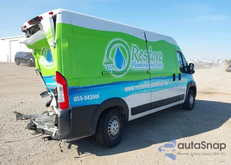 2024 Ram Promaster 2500 Tradesman High Roof 159 Wb W/Pass Seat из США, поврежденный, VIN 3C6LRVDG3RE101374